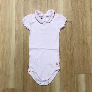 プチバトー(PETIT BATEAU)のプチバトー　襟付き半袖ボディ　12m/74cm(ロンパース)