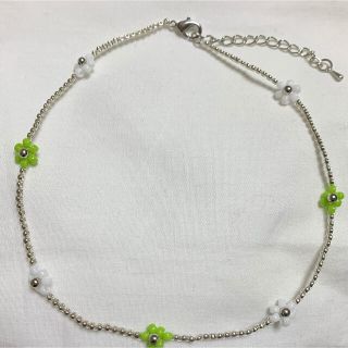 ディーホリック(dholic)のSALE‼️シルバーフラワーネックレス💚おまけリング付き(ネックレス)