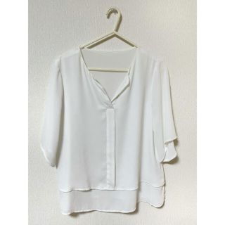 ユナイテッドアローズグリーンレーベルリラクシング(UNITED ARROWS green label relaxing)のGL フロントレイヤード スキッパーブラウス(シャツ/ブラウス(半袖/袖なし))