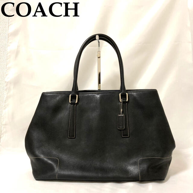 COACH(コーチ)の美品 コーチ フルグレインレザー ハンドバッグ  肩かけ可 レディースのバッグ(ハンドバッグ)の商品写真