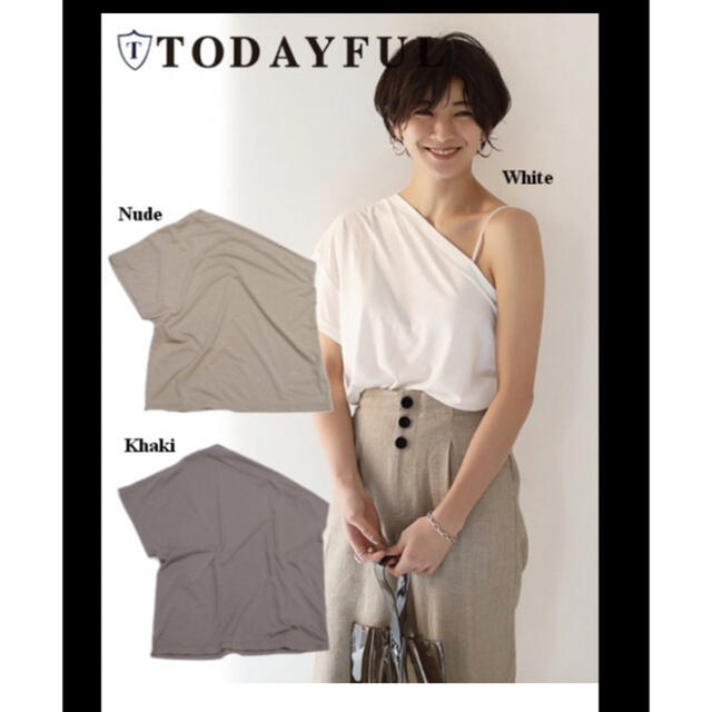 TODAYFUL(トゥデイフル)のTodayful♡ コットンワンショルダートップス レディースのトップス(カットソー(半袖/袖なし))の商品写真