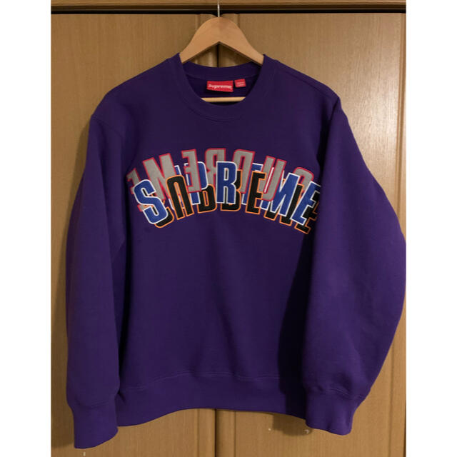 Supreme(シュプリーム)のSupreme SS21 新作　Stacked Crewneck 紫　スウェット メンズのトップス(スウェット)の商品写真