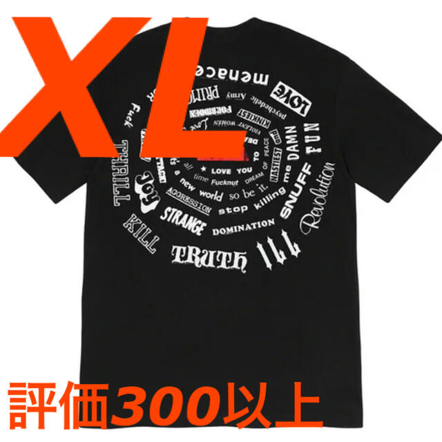 spiral tee black XL box logo Tシャツ kaws