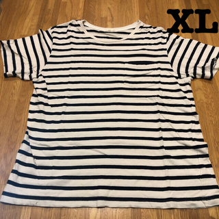 ジーユー(GU)のGU XLサイズ　ボーダーTシャツ(Tシャツ/カットソー(半袖/袖なし))