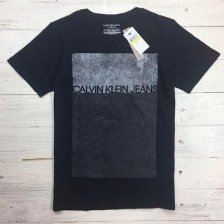 カルバンクライン(Calvin Klein)の新品【キッズM】★カルバンクライン★渋ロゴ！プリント半袖Tシャツ/黒(Tシャツ/カットソー(半袖/袖なし))