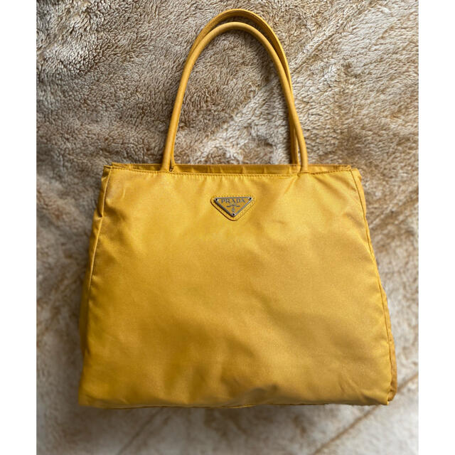 PRADA ☆ トートバッグ ナイロンイエロー 美品 www.hotelvillaespanola.com