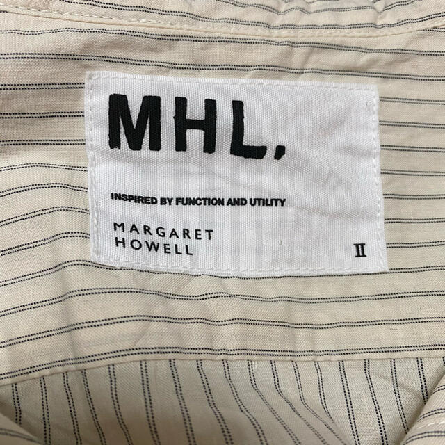 MARGARET HOWELL - MHL ストライプシャツ アイボリーの通販 by ぷらむ ...