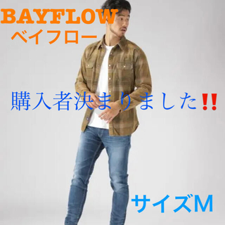 ベイフロー(BAYFLOW)のBAYFLOW ベイフロー インディゴ コーデュロイ チェックシャツ M(シャツ)
