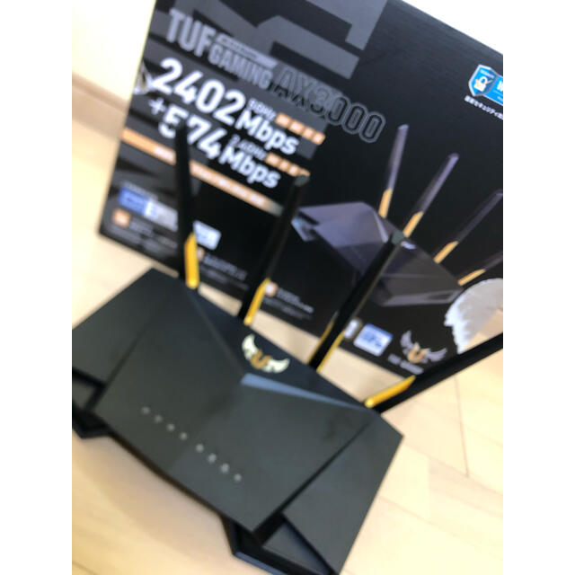 ASUS(エイスース)のASUS WiFi 無線 ルーター WiFi6 2402+574Mbps スマホ/家電/カメラのPC/タブレット(PC周辺機器)の商品写真