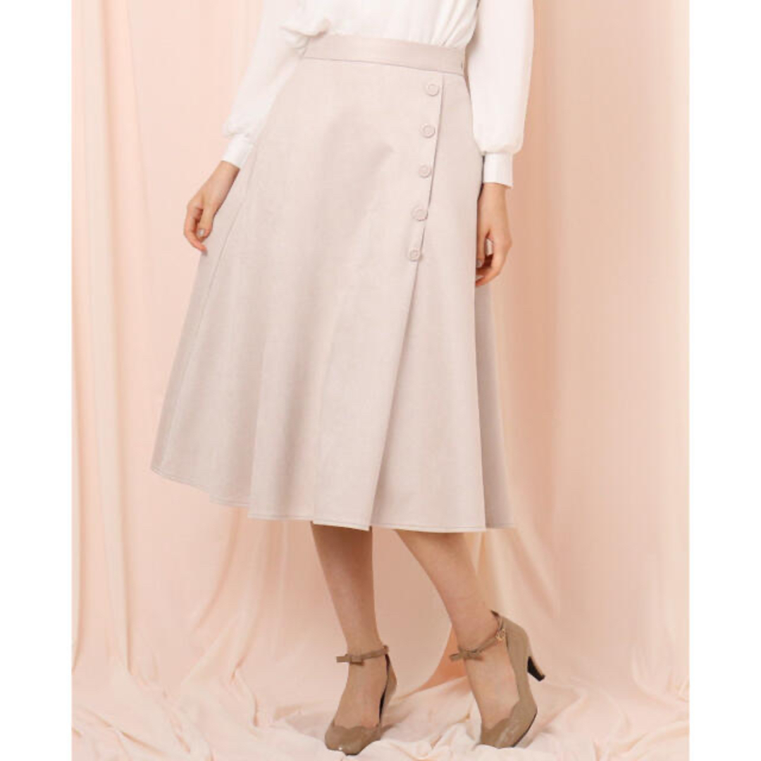 Couture Brooch(クチュールブローチ)のフェイクスェードフレアスカート  レディースのスカート(ひざ丈スカート)の商品写真