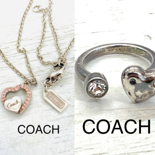 コーチ(COACH)のCOACH コーチ ハートモチーフ リング&シルバーネックレス(リング(指輪))