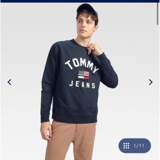 トミーヒルフィガー(TOMMY HILFIGER)のTOMMY JEANS ボルドロゴクルーネック スウェット M(トレーナー/スウェット)