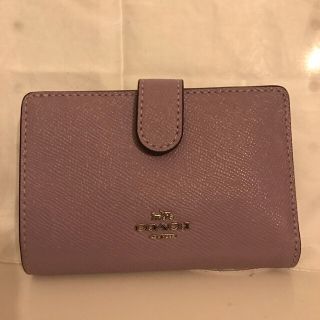 新品未使用COACHラウンドファスナー2つ折り財布　ラベンダー