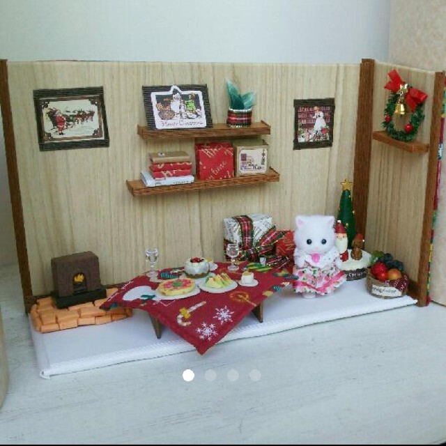 ミニチュア　部屋　クリスマス ハンドメイドのおもちゃ(ミニチュア)の商品写真