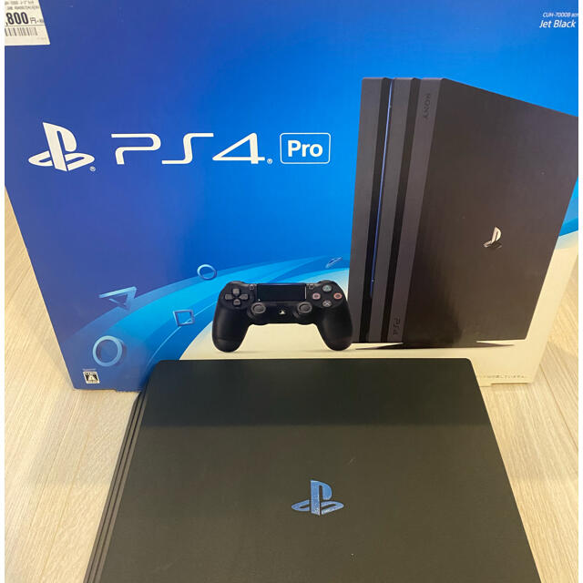 PlayStation4 pro 1TB 純正コントローラー2個付き エンタメ/ホビーのゲームソフト/ゲーム機本体(家庭用ゲーム機本体)の商品写真