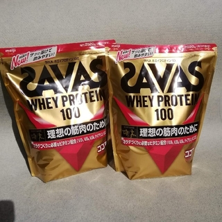 ザバス(SAVAS)のSAVASホエイプロテイン100ココア味2250g【120食】×2袋(プロテイン)