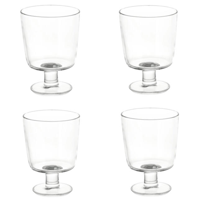 IKEA(イケア)のikea365+ ゴブレット　クリアガラス　4個set インテリア/住まい/日用品のキッチン/食器(グラス/カップ)の商品写真