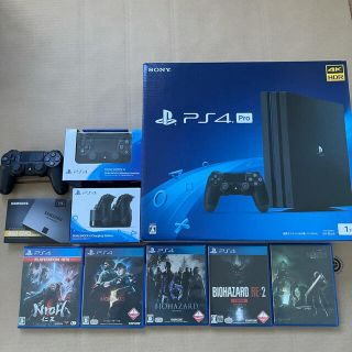 プレイステーション4(PlayStation4)のPS4 Pro 本体 CUH-7200B B01 1TB SSD換装済み　美品(家庭用ゲーム機本体)