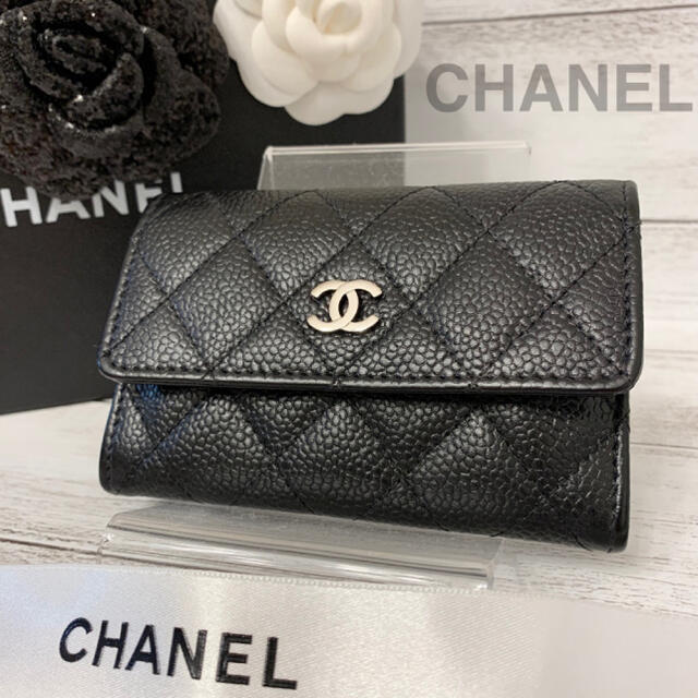 CHANEL(シャネル)のspritus様専用　CHANEL✨シャネル✨キャビアスキン✨カードケース✨財布 レディースのファッション小物(財布)の商品写真