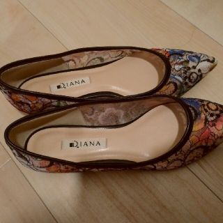 ダイアナ(DIANA)のダイアナ　フラット　シューズパンプス23.5センチ　春カラー(ハイヒール/パンプス)