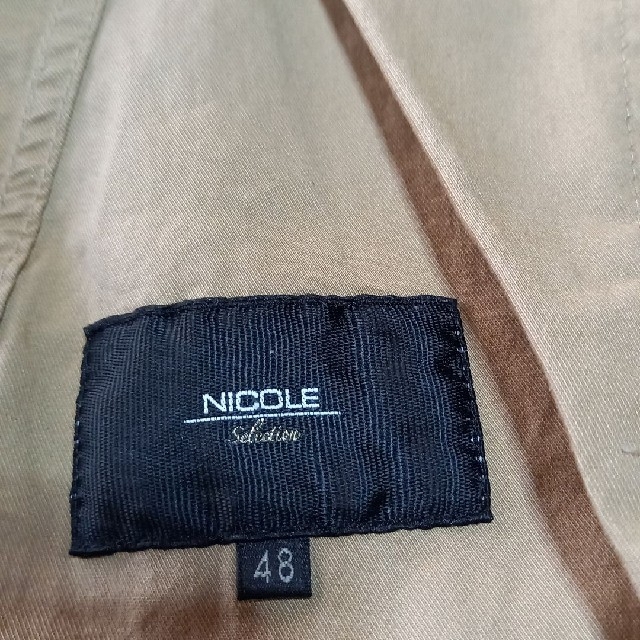 NICOLE(ニコル)の5月2日終了NICOLE Selection綿ジャケカーキベージュ48新品同様 メンズのジャケット/アウター(ミリタリージャケット)の商品写真