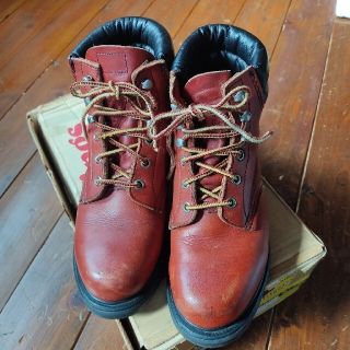 レッドウィング(REDWING)の【美品】レッドウイングブーツ　スティールトウ　レディース(ブーツ)