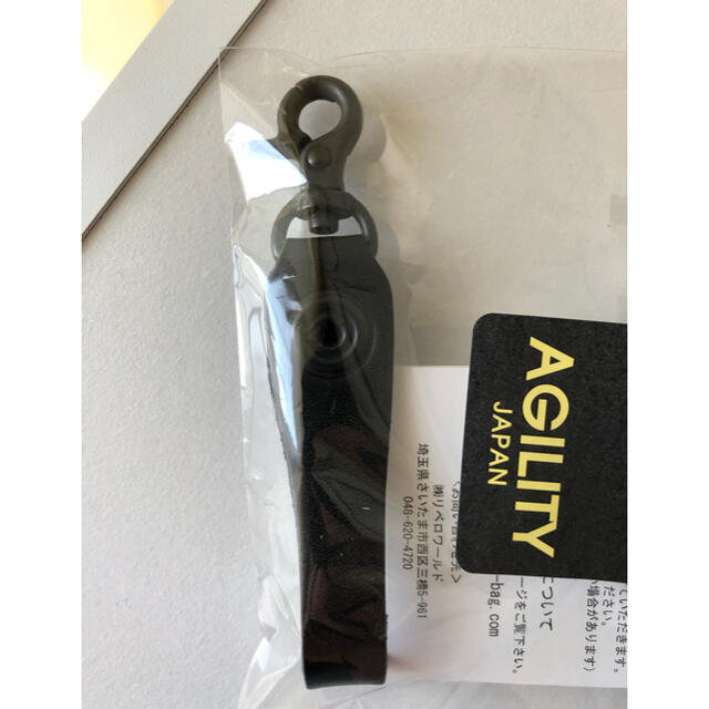 AGILITY 革キーホルダー　黒 メンズのファッション小物(キーホルダー)の商品写真