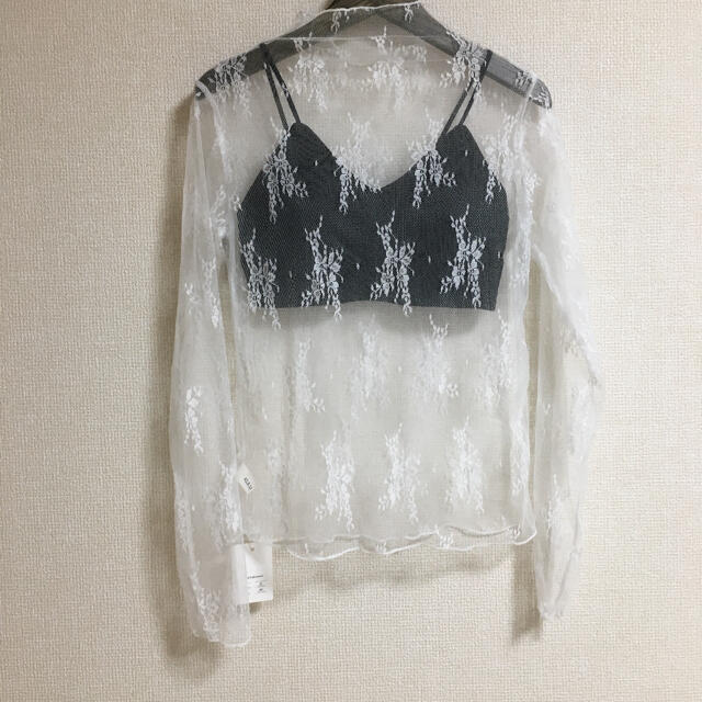 1点のみ✨】白レースシアーインナー シースルーインナー カラーインナー 韓国の通販 by 2点以上で500円オフ✨ゆう|ラクマ