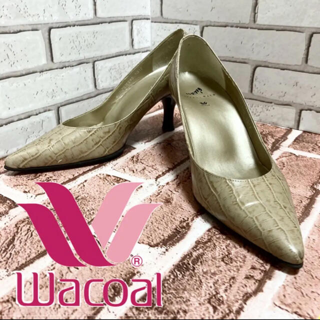 Wacoal(ワコール)の【超人気シリーズ！美品！クロコ型押し！】wacoalサクセスウォークパンプス！ レディースの靴/シューズ(ハイヒール/パンプス)の商品写真