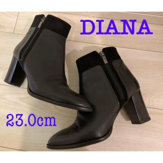 ダイアナ(DIANA)のDIANA✨ショートブーツ 23.0cm 黒(ブーティ)