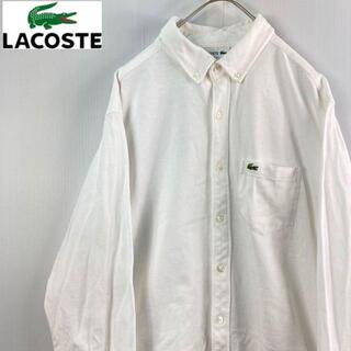 ラコステ(LACOSTE)のLACOSTEラコステ 長袖ボタンダウンシャツ　白L鹿の子(シャツ)