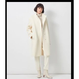 ニジュウサンク(23区)のちょこ様専用　　23区新品✨【中村アンさん着用】ダブルクロスベロアコート(ロングコート)