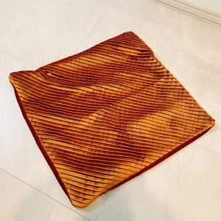 ザラホーム(ZARA HOME)のオレンジベルベットクッションカバー(クッションカバー)