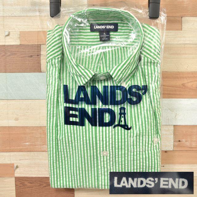 LANDS’END(ランズエンド)の【LANDS' END】 美品 タグ付き ランズエンド シアサッカー 長袖シャツ メンズのトップス(シャツ)の商品写真