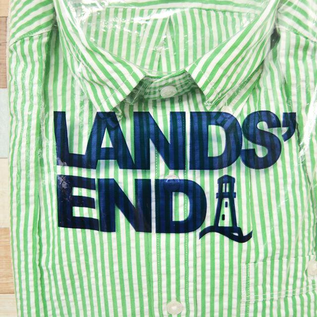LANDS’END(ランズエンド)の【LANDS' END】 美品 タグ付き ランズエンド シアサッカー 長袖シャツ メンズのトップス(シャツ)の商品写真