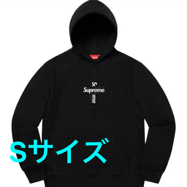 supreme cross box logo hooded black 20aw