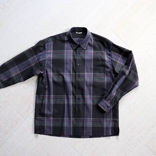 ワンエルディーケーセレクト(1LDK SELECT)のauralee super light wool check shirts(シャツ)