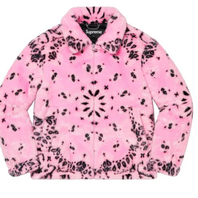Supreme - Bandana Faux Fur Bomber Jacket Pink L