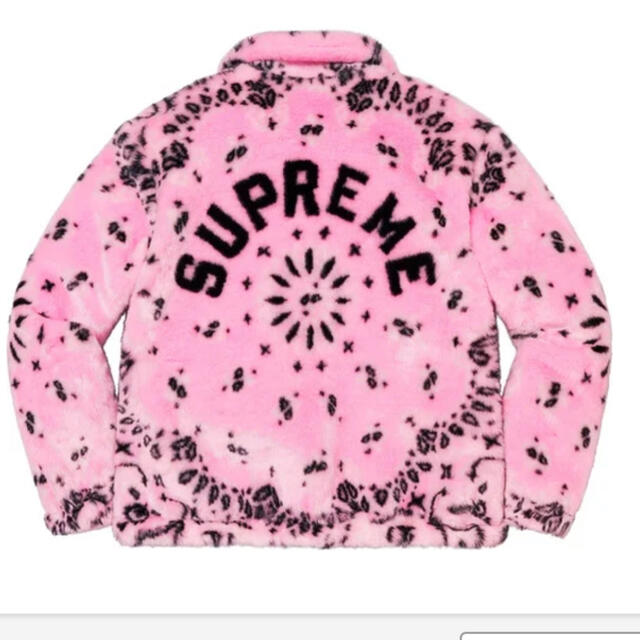 Supreme(シュプリーム)のBandana Faux Fur Bomber Jacket Pink L メンズのジャケット/アウター(その他)の商品写真