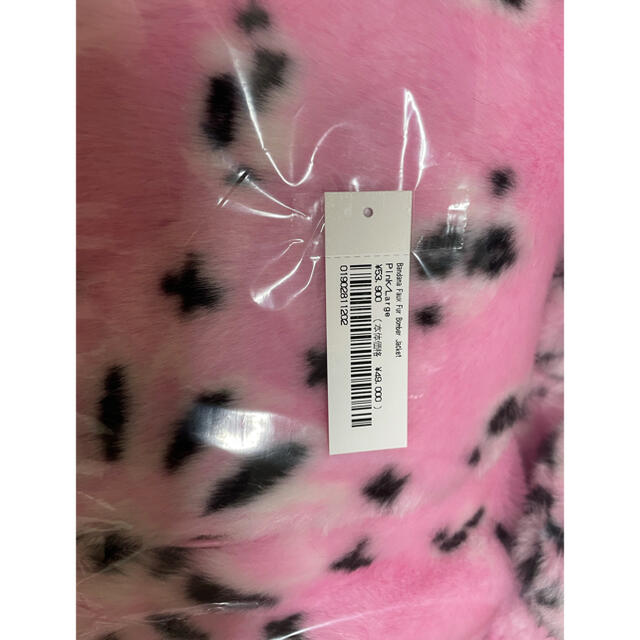 Bandana Faux Fur Bomber Jacket Pink L