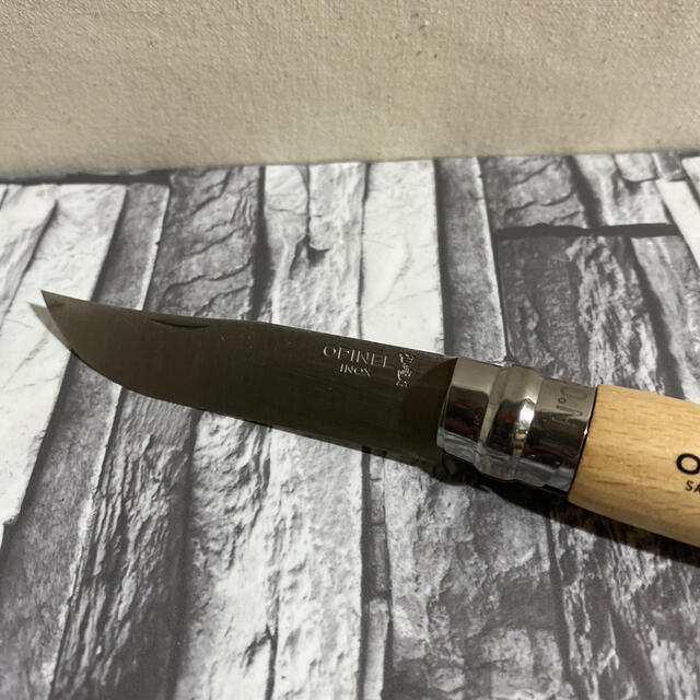 OPINEL(オピネル)のオピネル　ステンレス9  折りたたみナイフ　新品 スポーツ/アウトドアのアウトドア(調理器具)の商品写真