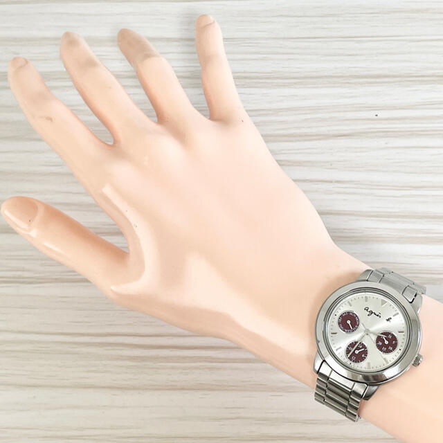 agnes b.(アニエスベー)の80 アニエスベー時計　レディース腕時計　新品電池　クロノグラフ レディースのファッション小物(腕時計)の商品写真