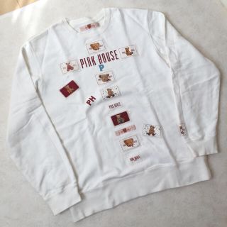 美品✨】ピンクハウス 刺繍クマ ベアワッペントレーナー スウェット 白 ...