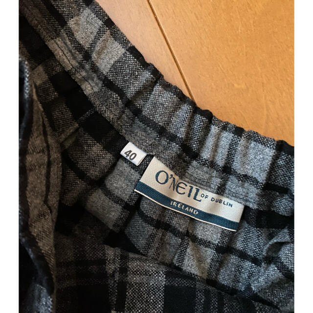 IENA(イエナ)の【専用】オニールオブダブリン　グレーチェック　サイズ40 レディースのスカート(ロングスカート)の商品写真