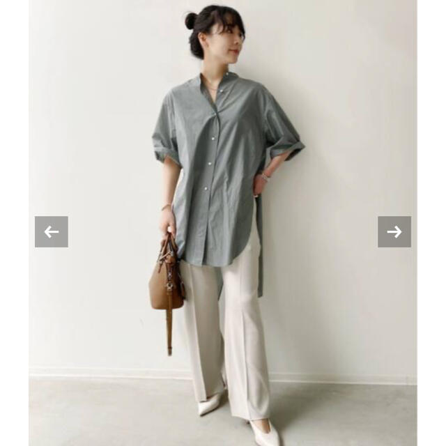 クリアランス売上 新品 【HAVEL studio】N/C Back Slit Shirt カーキ