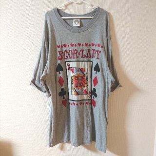 スカラー(ScoLar)のスカラー Scolor スカラコトランプ柄Tシャツ グレー(Tシャツ(半袖/袖なし))