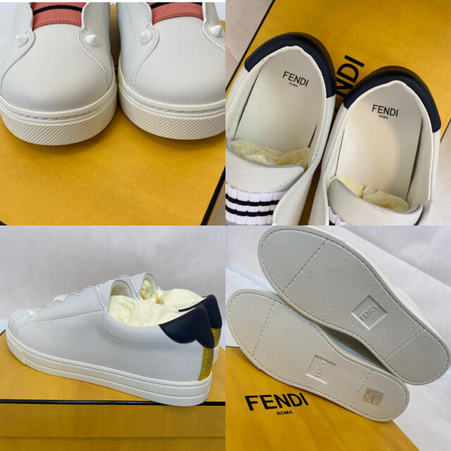値下げ❤新品 FENDI スニーカー フェンディ 靴 ホワイト 付属品完備 白 3