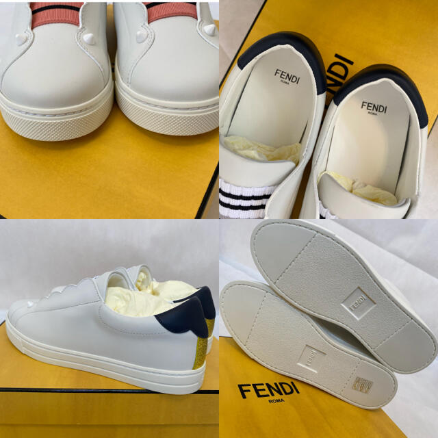 FENDI(フェンディ)の値下げ❤新品 FENDI スニーカー フェンディ 靴 ホワイト 付属品完備 白 レディースの靴/シューズ(スニーカー)の商品写真