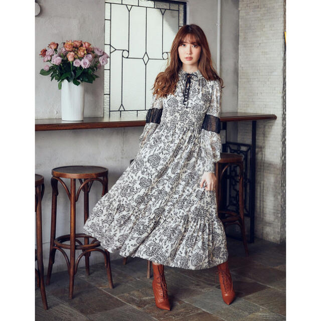 herlipto新品Winter Floral Long sleeveDress