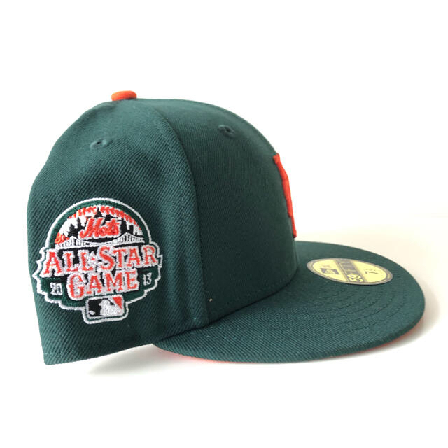 New Era ツバ裏オレンジ Cap 1/2 ニューエラ メッツ キャップ 緑